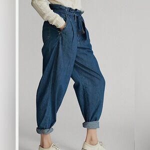 Polo Ralph Lauren Retro Pleated Paperbag 80s Jeans